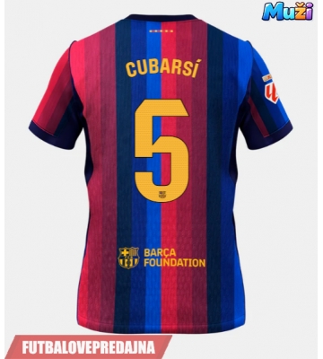 Lacne Muži Futbalové dres Barcelona Pau Cubarsi #5 2026-27 Krátky Rukáv - Domáci